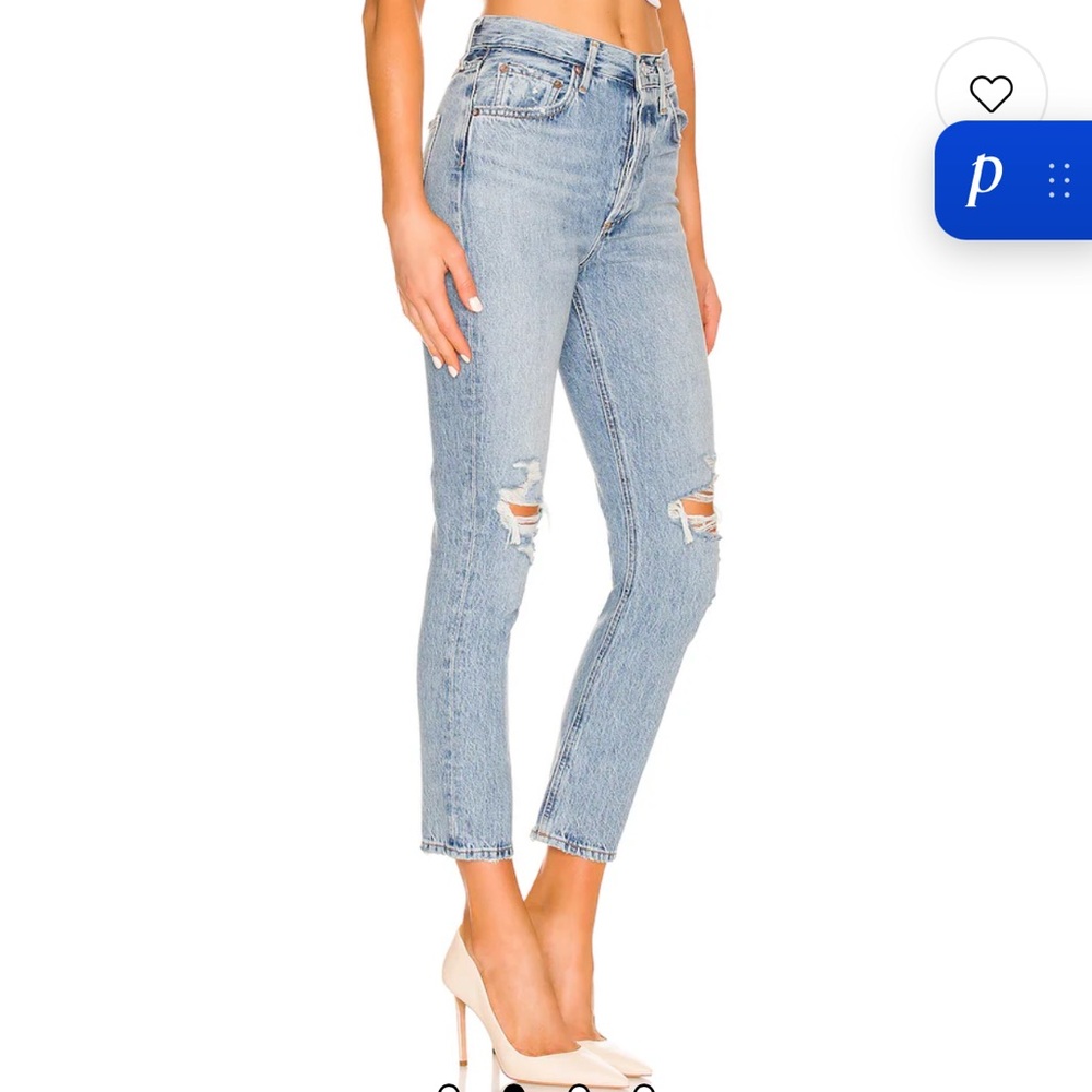 AGOLDE Riley High Rise Straight Crop Jeans in Blitz